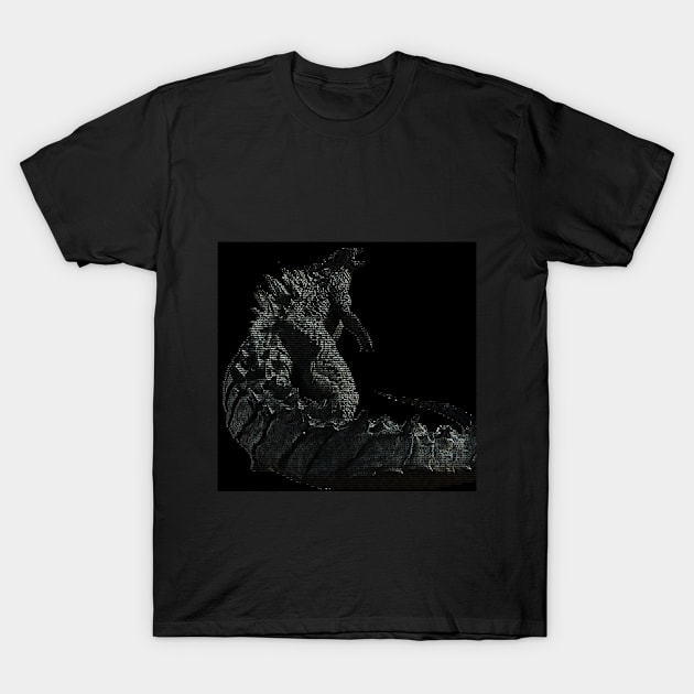 Godzilla Typography T-Shirt by Cosmicmoonshine